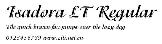 Isadora LT Regular.ttf字體轉換器圖片
