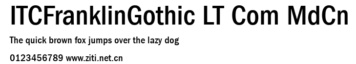 ITCFranklinGothic LT Com MdCn.ttf字體轉換器圖片