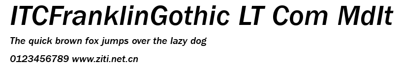 ITCFranklinGothic LT Com MdIt.ttf字體轉換器圖片