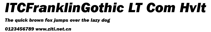 ITCFranklinGothic LT Com HvIt.ttf字體轉換器圖片