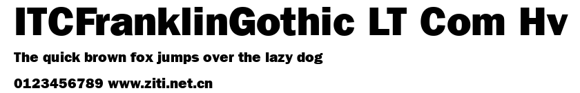 ITCFranklinGothic LT Com Hv.ttf字體轉換器圖片