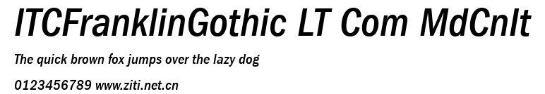 ITCFranklinGothic LT Com MdCnIt.ttf字體轉換器圖片