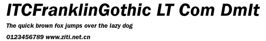 ITCFranklinGothic LT Com DmIt.ttf字體轉換器圖片