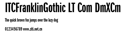 ITCFranklinGothic LT Com DmXCm.ttf字體轉換器圖片