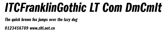 ITCFranklinGothic LT Com DmCmIt.ttf字體轉換器圖片
