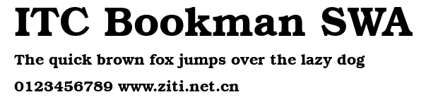 ITC Bookman SWA.ttf字體轉換器圖片