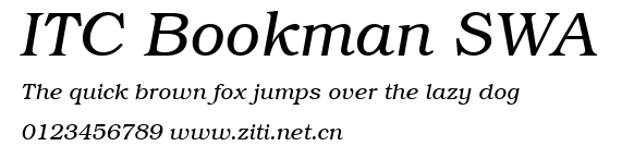 ITC Bookman SWA.ttf字體轉換器圖片