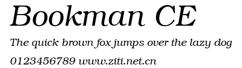Bookman CE.ttf字體轉換器圖片
