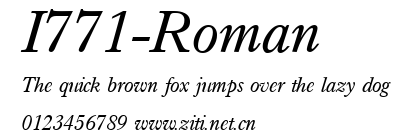 I771-Roman.ttf字體轉換器圖片