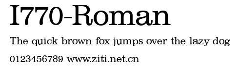 I770-Roman.ttf字體轉換器圖片
