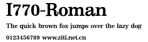 I770-Roman.ttf字體轉換器圖片