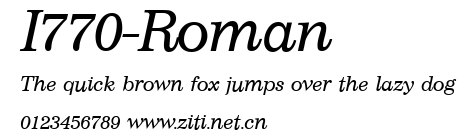 I770-Roman.ttf字體轉換器圖片