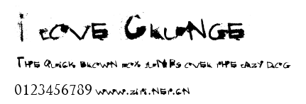 I love Grunge.ttf字體轉換器圖片