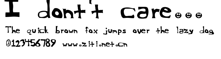 I dont't care....ttf字體轉換器圖片