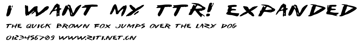 I Want My TTR! Expanded.ttf字體轉換器圖片