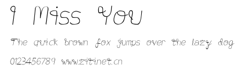 I Miss You.ttf字體轉換器圖片
