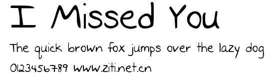 I Missed You.ttf字體轉換器圖片