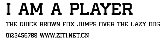 I AM A PLAYER.ttf字體轉換器圖片