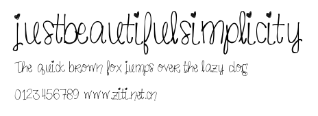 justbeautifulsimplicity.ttf字體轉換器圖片
