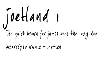 joeHand 1.ttf字體轉換器圖片