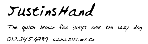 JustinsHand.ttf字體轉換器圖片