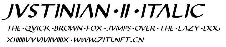 Justinian 2 Italic.ttf字體轉換器圖片