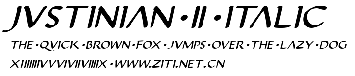 Justinian 2 Italic.ttf字體轉換器圖片