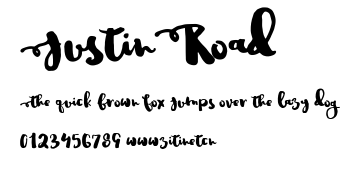 JustinRoad.ttf字體轉換器圖片