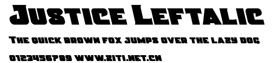 Justice Leftalic.ttf字體轉換器圖片