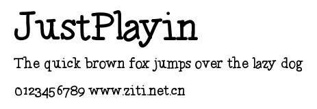 JustPlayin.ttf字體轉換器圖片