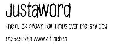 Justaword.ttf字體轉換器圖片