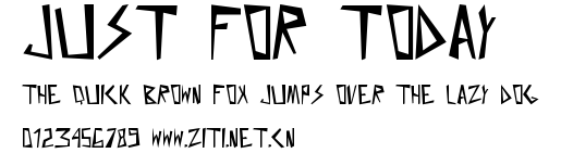 Just for today.ttf字體轉換器圖片