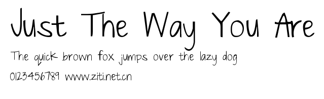 Just The Way You Are.ttf字體轉換器圖片