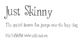 Just Skinny.ttf字體轉換器圖片