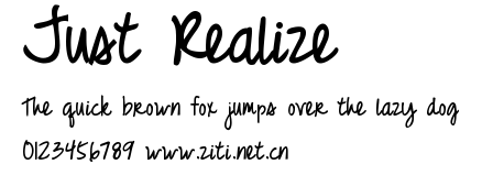Just Realize.ttf字體轉換器圖片