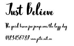 Just Believe.ttf字體轉換器圖片