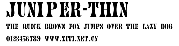 Juniper-Thin.ttf字體轉換器圖片