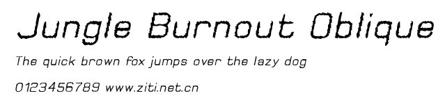 Jungle Burnout Oblique.ttf字體轉換器圖片