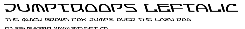 Jumptroops Leftalic.ttf字體轉換器圖片
