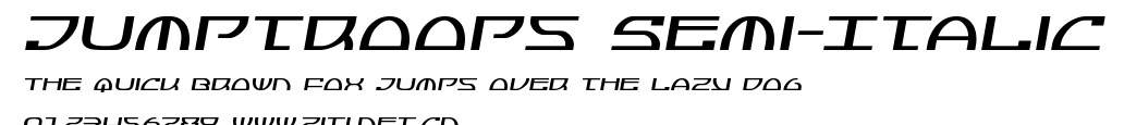 Jumptroops Semi-Italic.ttf字體轉換器圖片