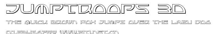 Jumptroops 3D.ttf字體轉換器圖片