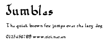 Jumbles.ttf字體轉換器圖片