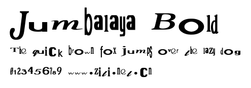 Jumbalaya Bold.ttf字體轉換器圖片