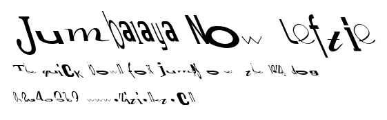 Jumbalaya Now Leftie.ttf字體轉換器圖片
