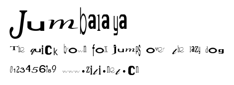 Jumbalaya.ttf字體轉換器圖片