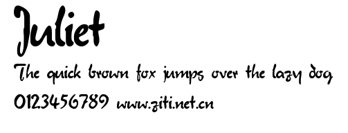 Juliet.ttf字體轉換器圖片