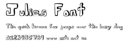 Julies Font.ttf字體轉換器圖片