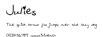 Julies.ttf字體轉換器圖片