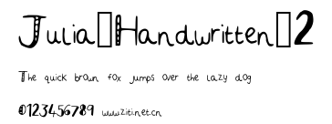 Julia_Handwritten_2.ttf字體轉換器圖片