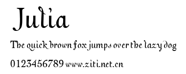 Julia.ttf字體轉換器圖片